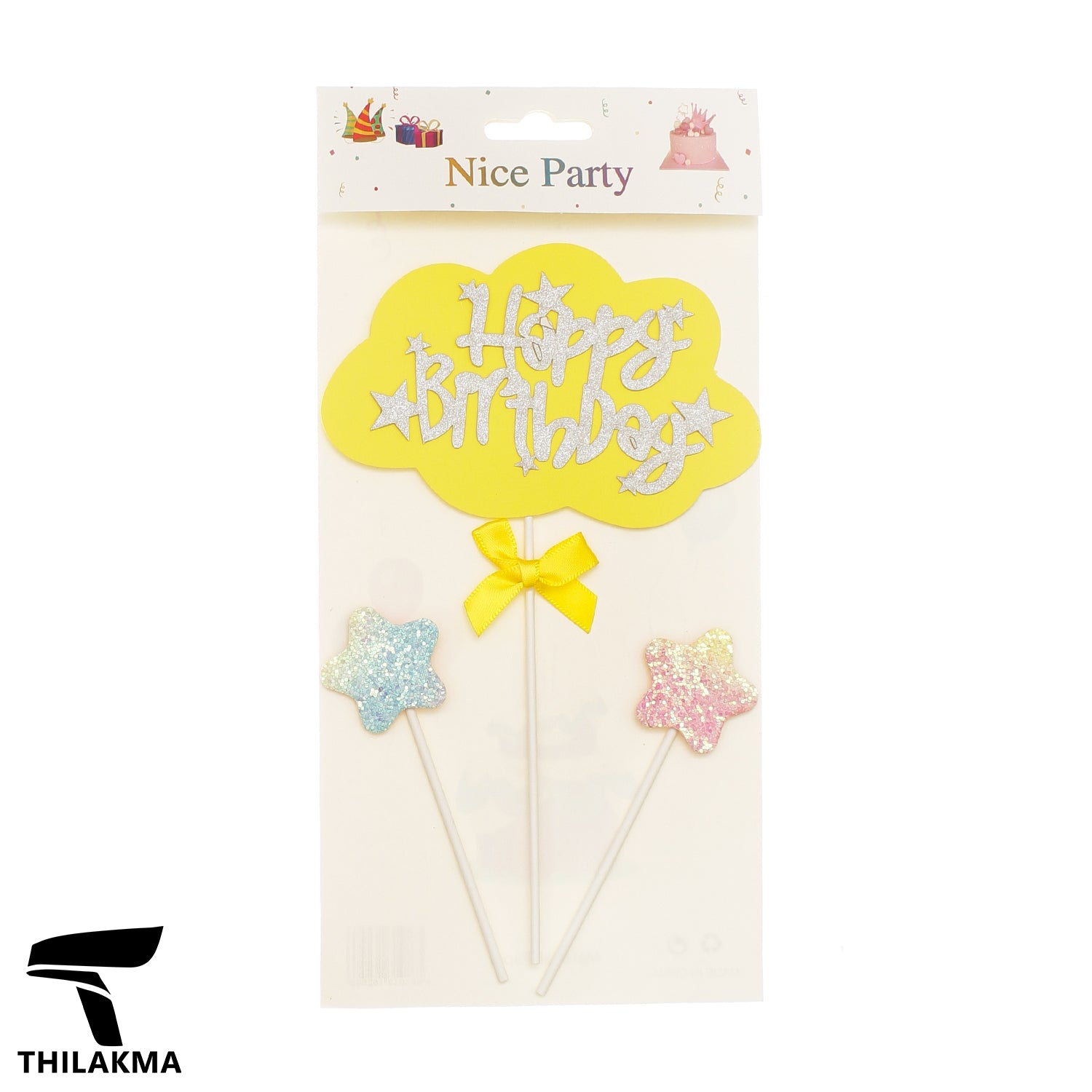 Happy Birthday Cake Topper Set