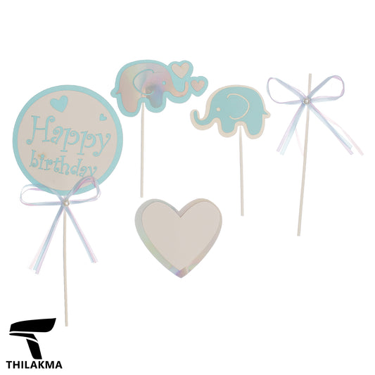 Happy Birthday Cake Topper Set