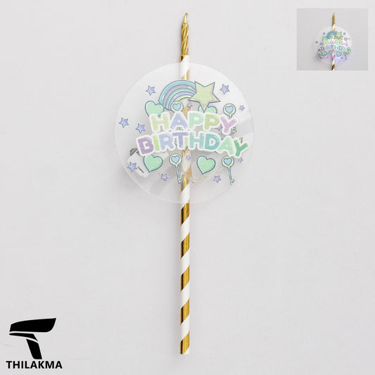 Light Up Birthday Cake Candle & Topper