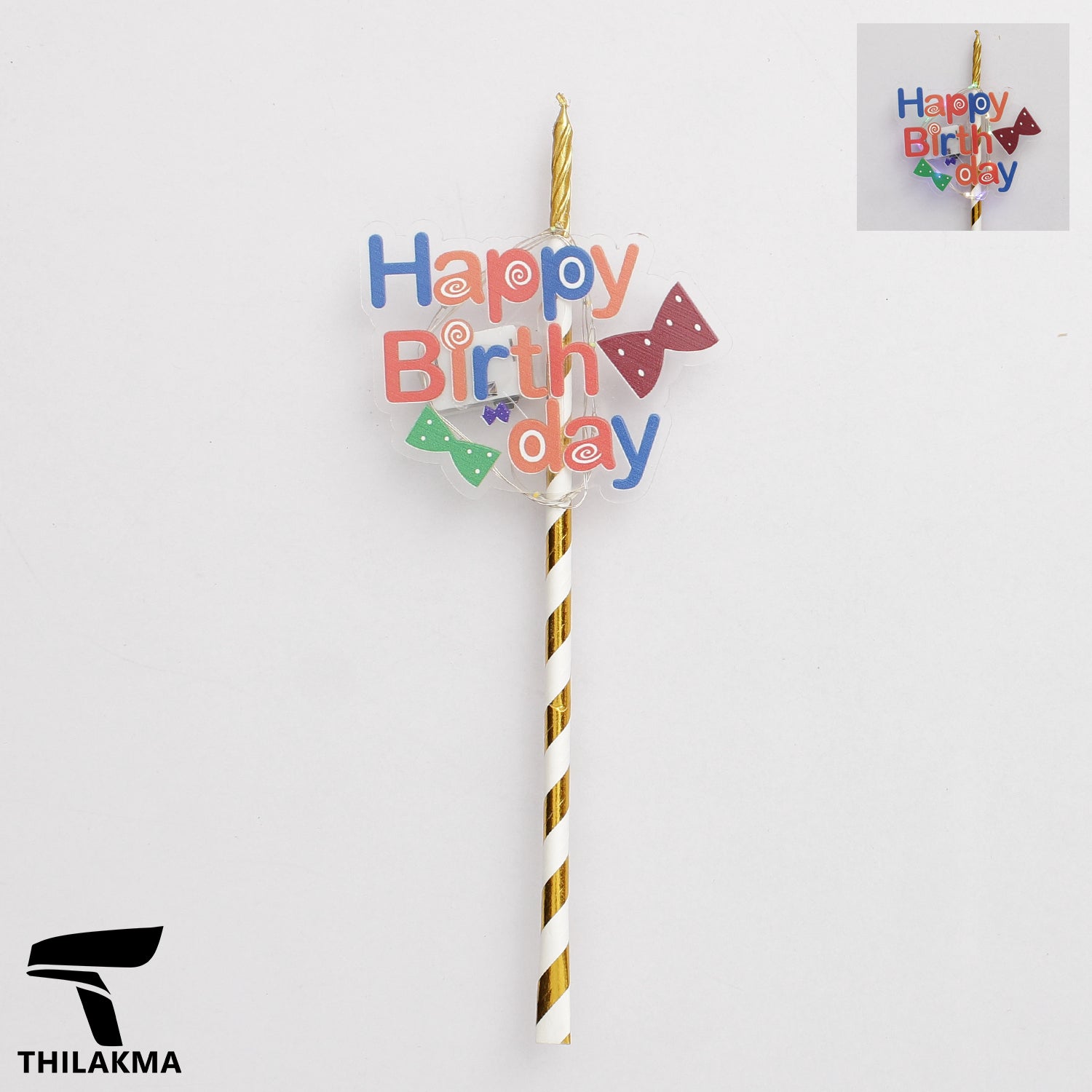Light Up Birthday Cake Candle & Topper