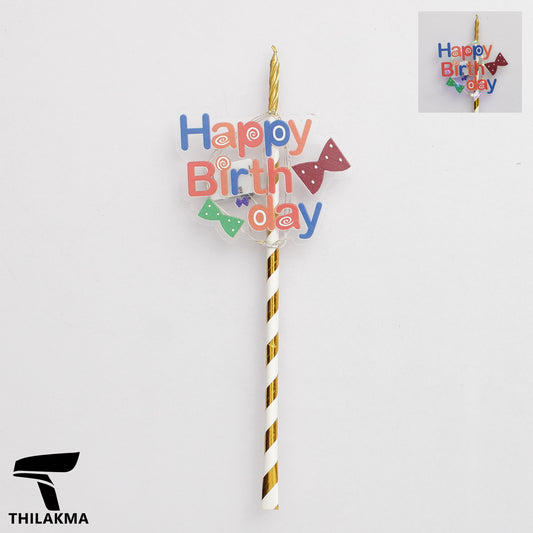 Light Up Birthday Cake Candle & Topper