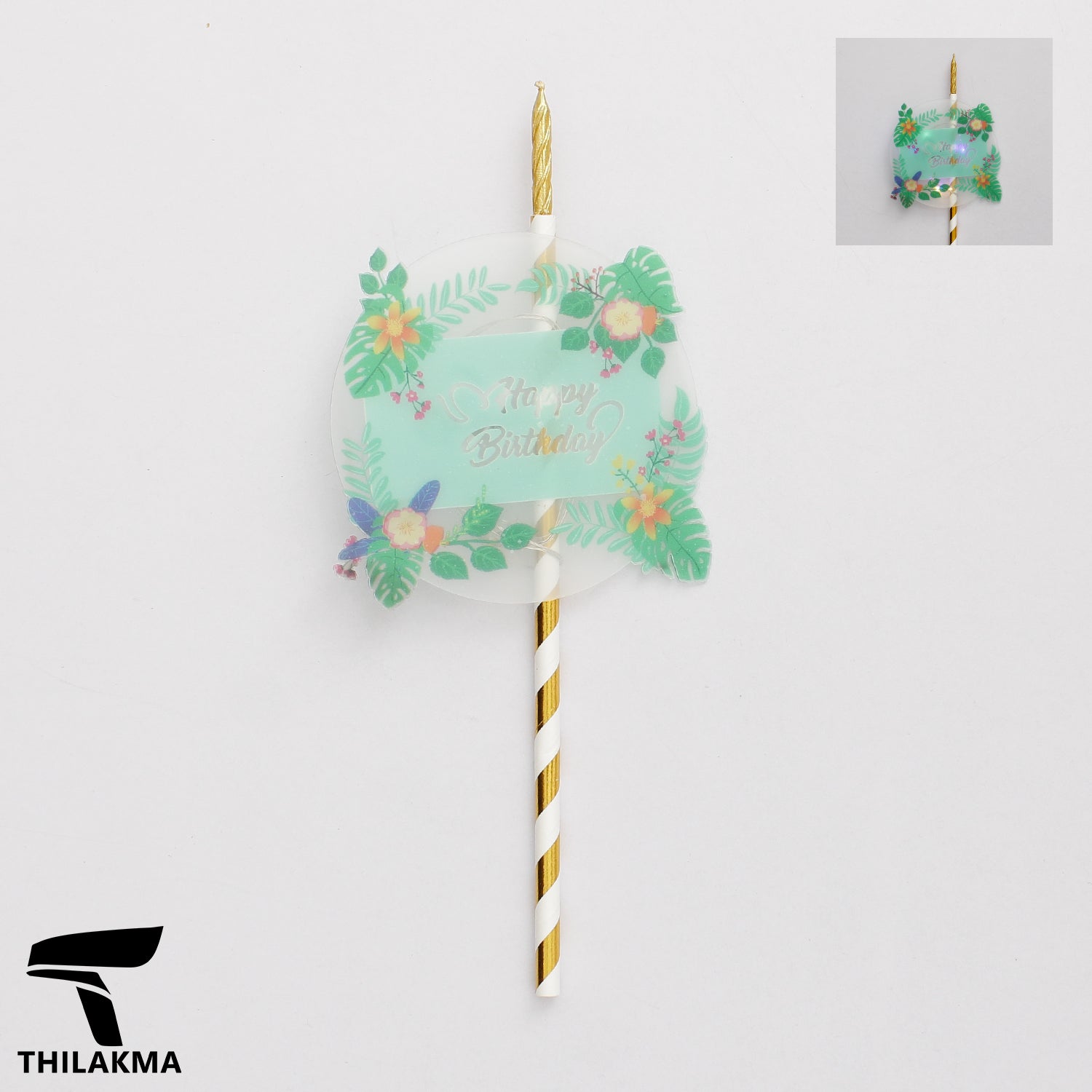 Light Up Birthday Cake Candle & Topper