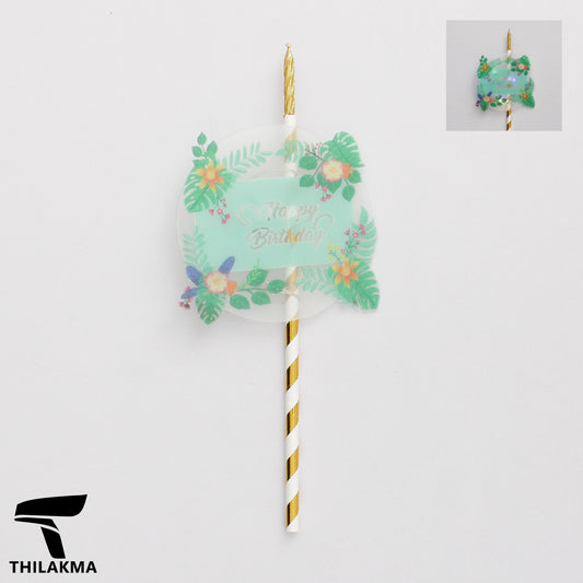 Light Up Birthday Cake Candle & Topper