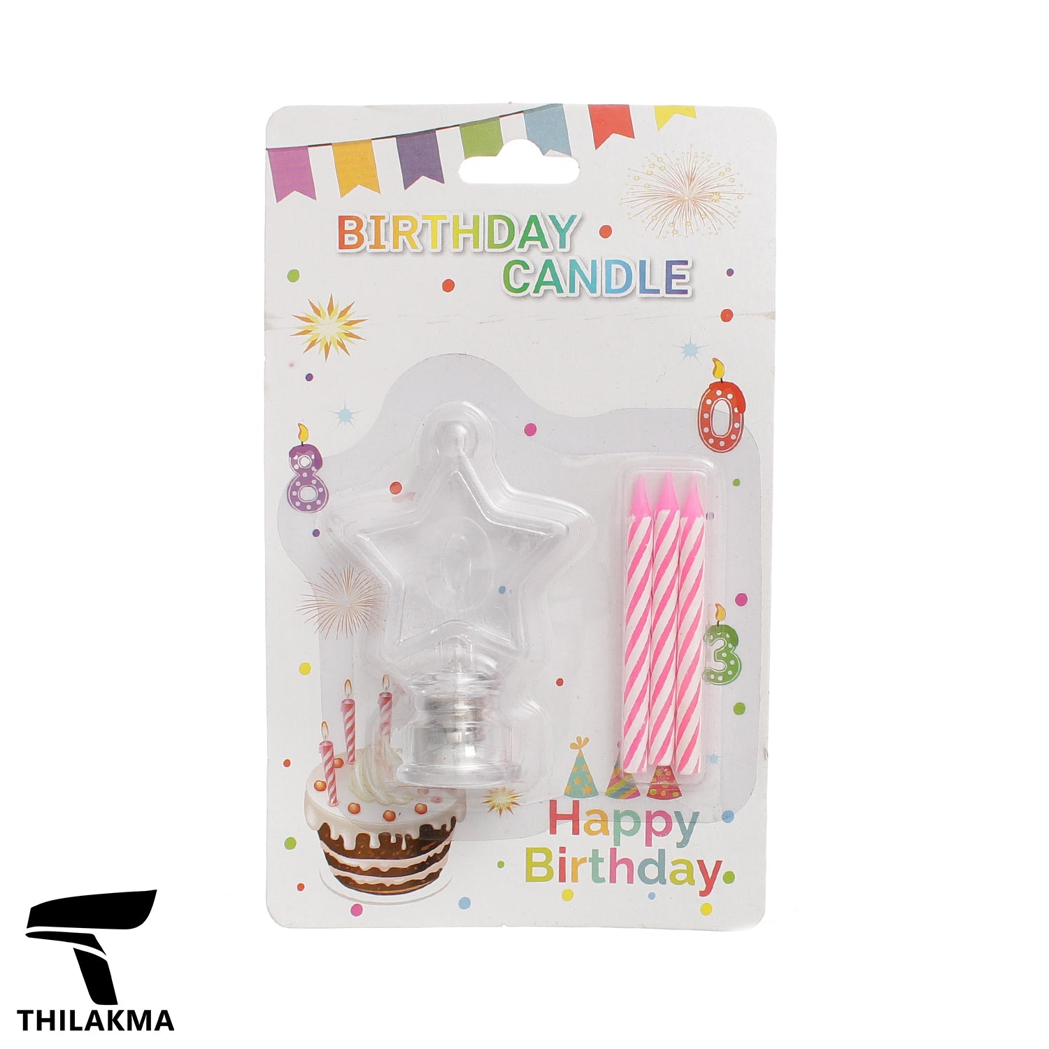 Light Up Birthday Candle Set - Number 0