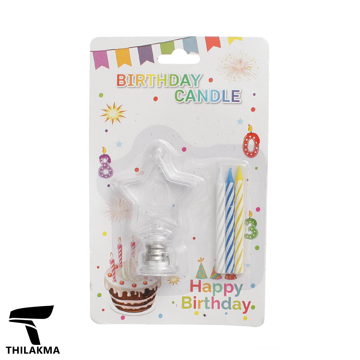 Light Up Birthday Candle Set - Number 0