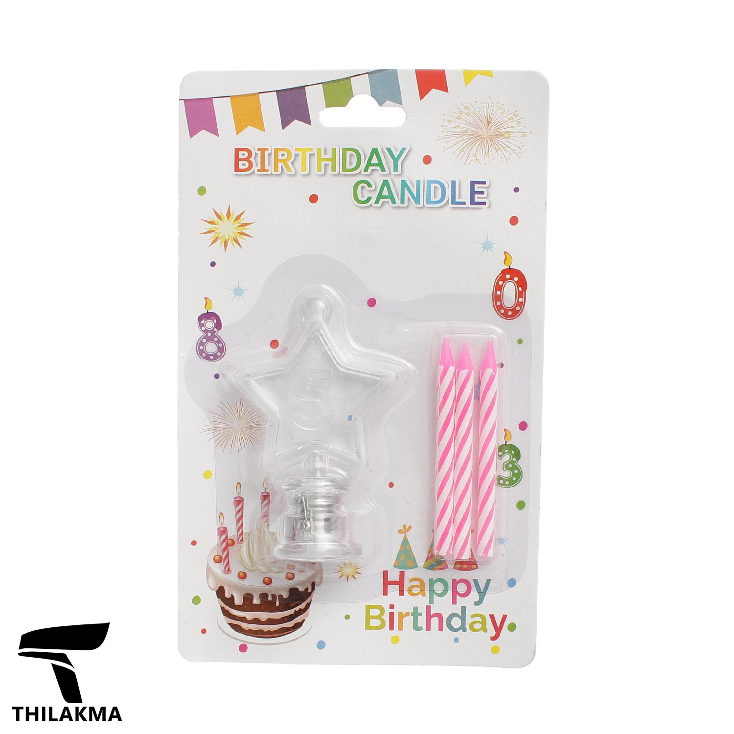 Light Up Birthday Candle Set - Number 5