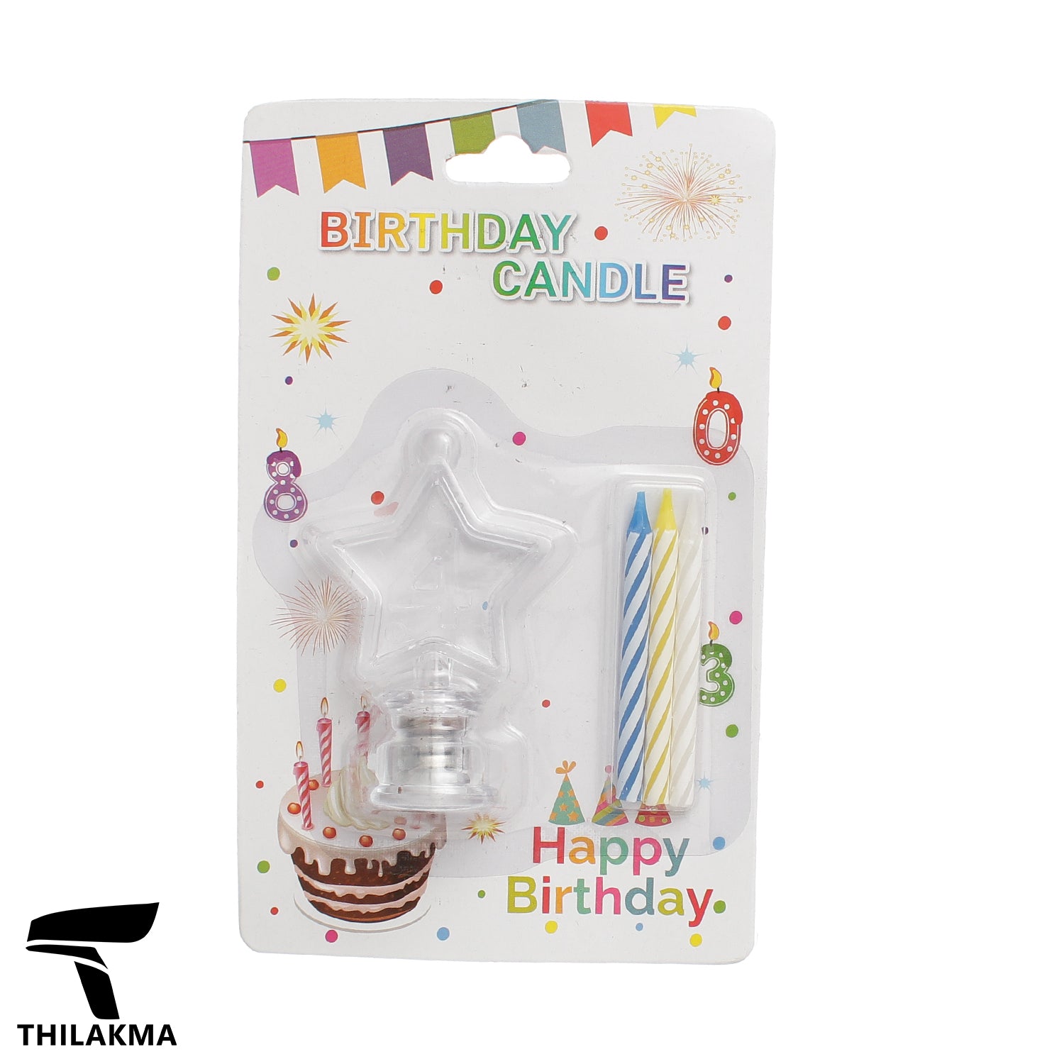 Light Up Birthday Candle Set - Number 4