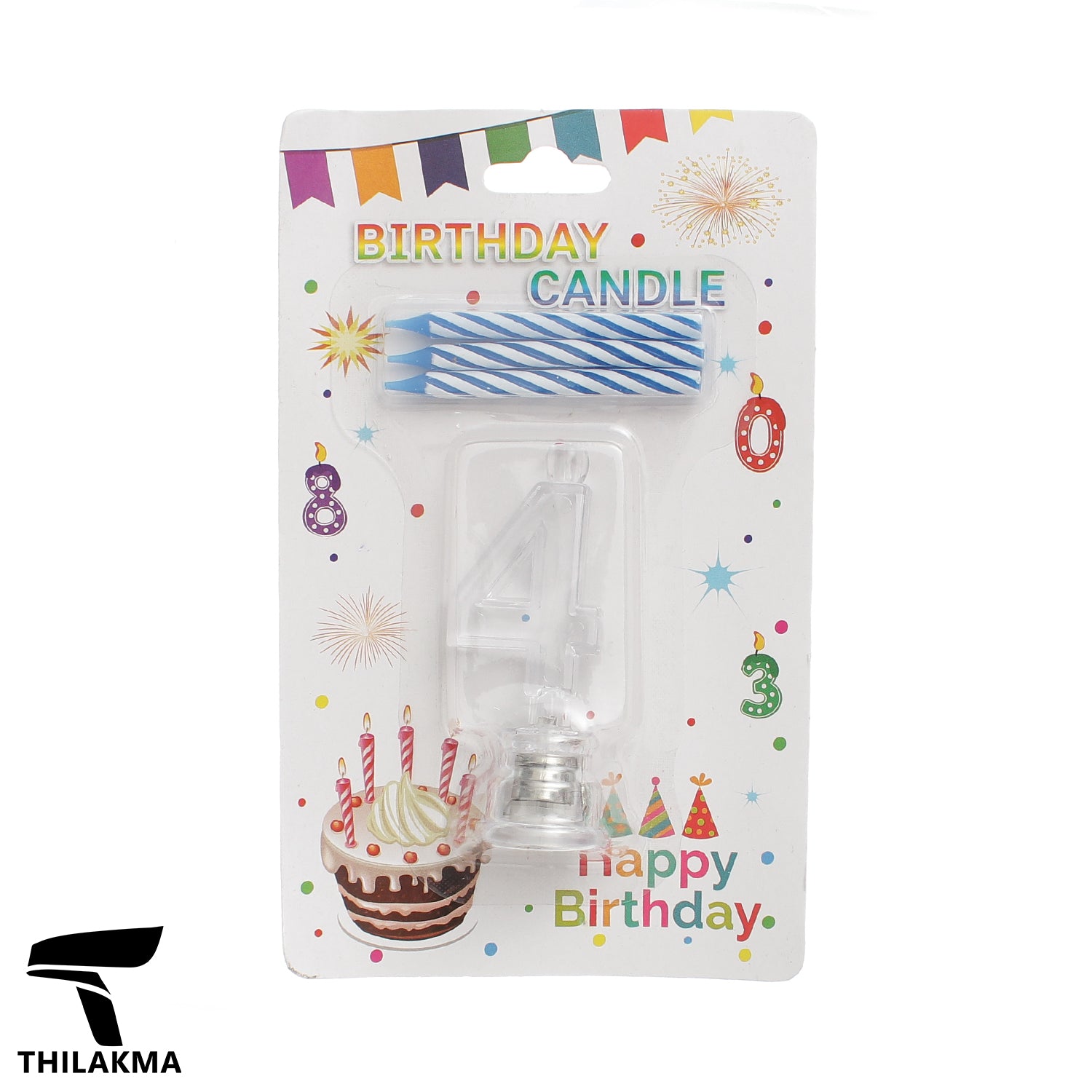 Light Up Birthday Candle Set - Number 4