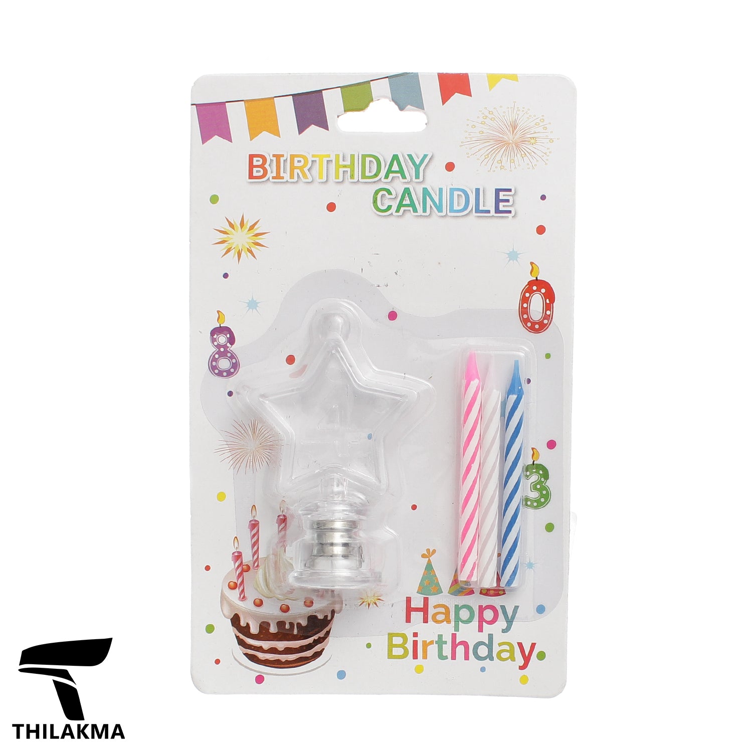 Light Up Birthday Candle Set - Number 4