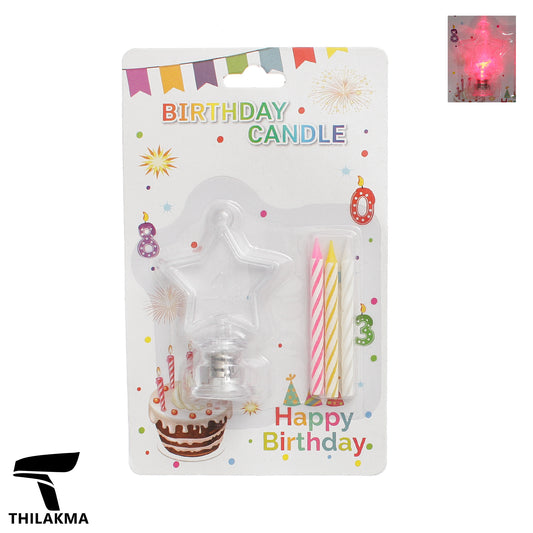 Light Up Birthday Candle Set - Number 4