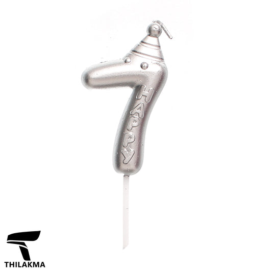Metallic Birthday Number Candle - 7