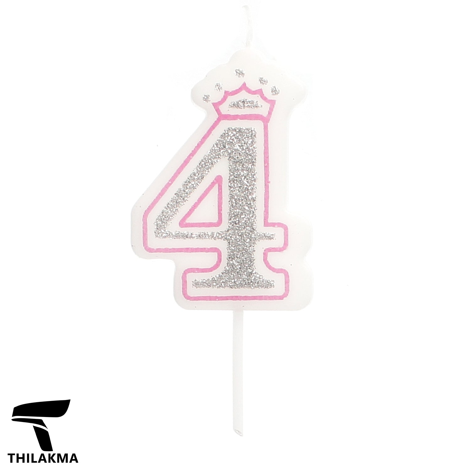 Glitter Birthday Number Candle - 4