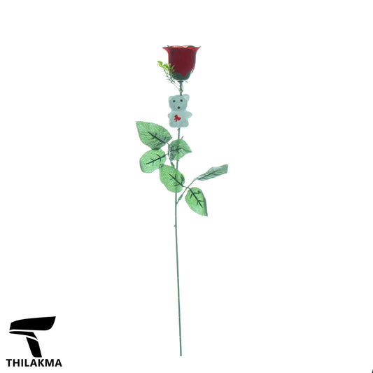 Artificial Rose Flower with Bear