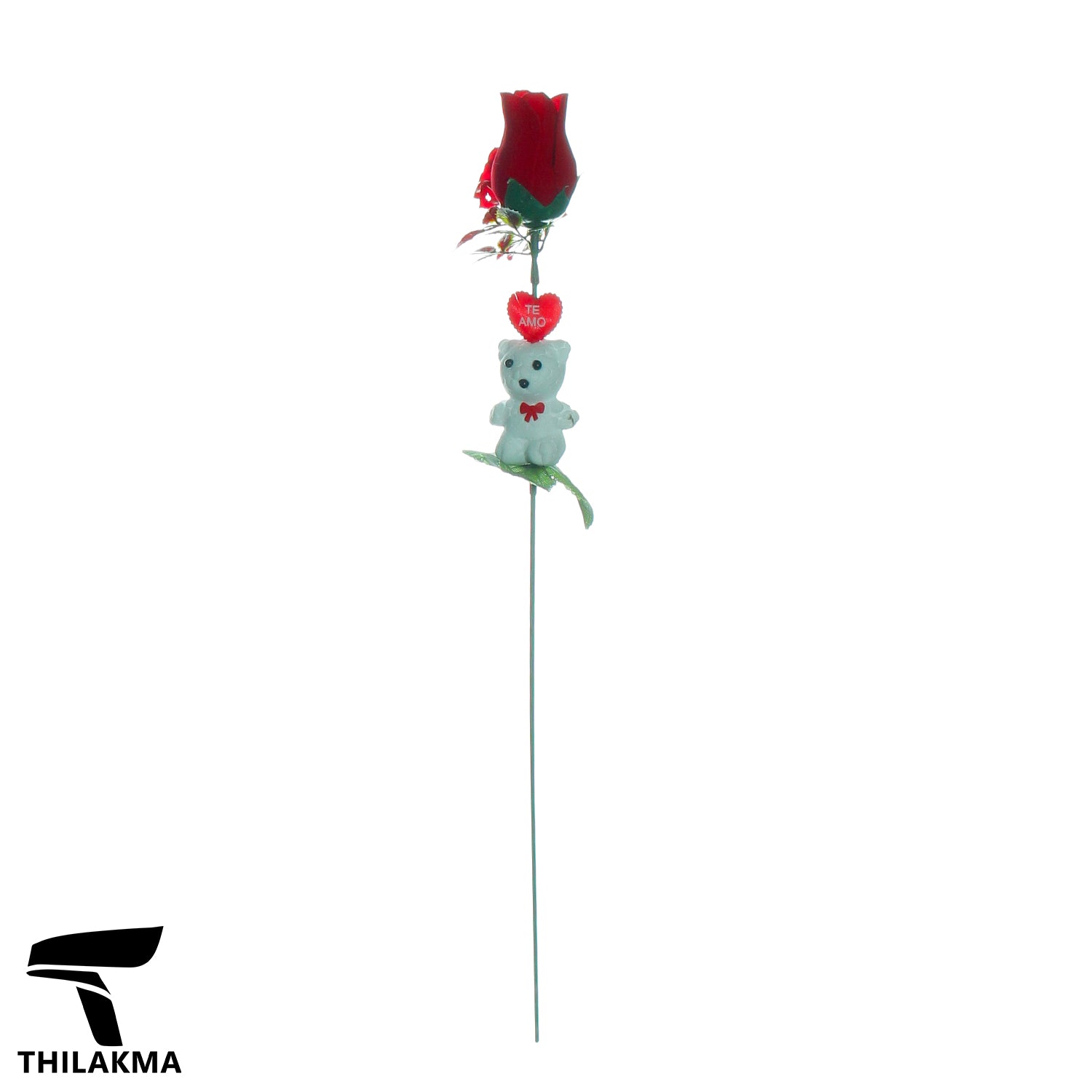 Artificial Rose Flower with Bear