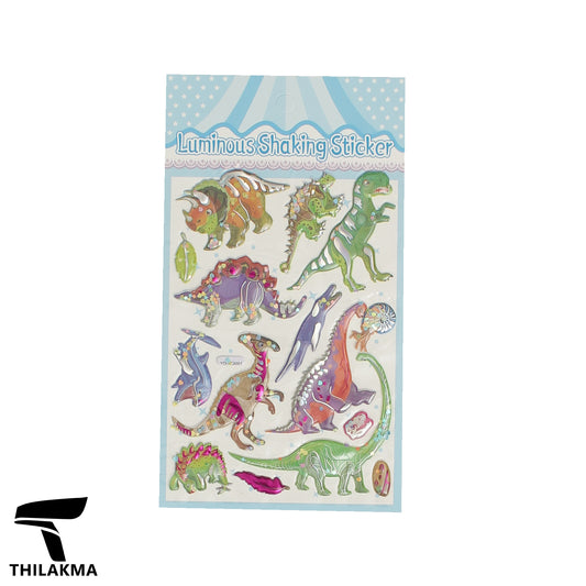 Luminous Sharking Dino Sticker Sheet
