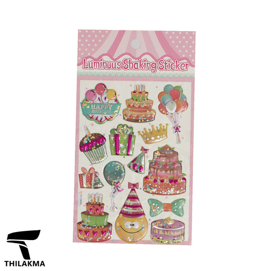 Luminous Sharking Cake Sticker Sheet