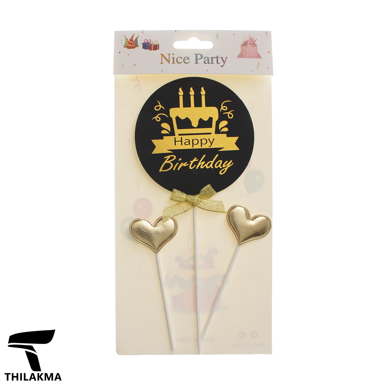 Happy Birthday Cake Topper Set