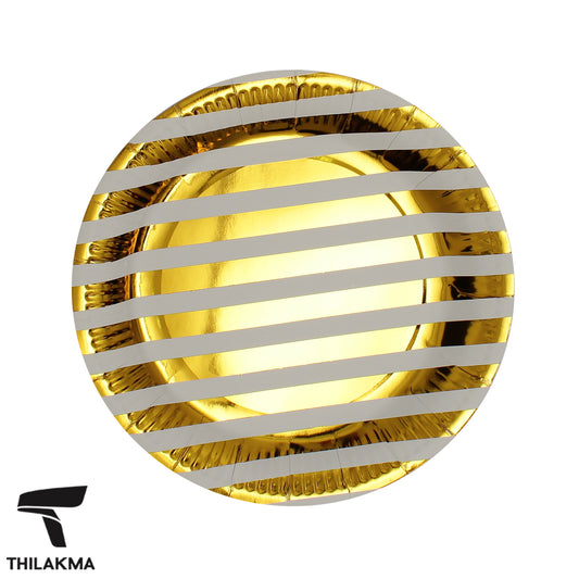 Stripe Party Paper Plate - 10Pcs