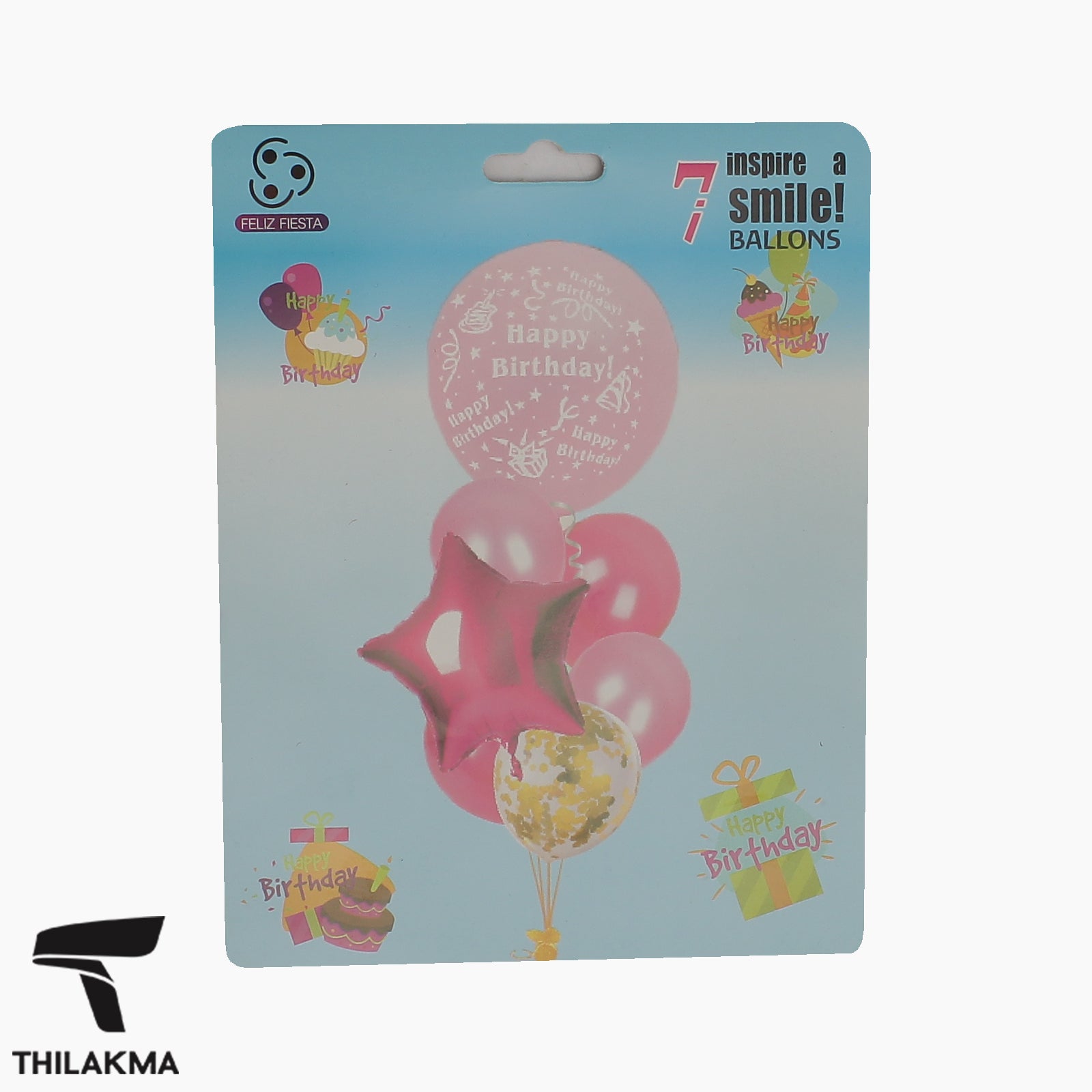 Happy Birthday Balloon Set - 7Pcs