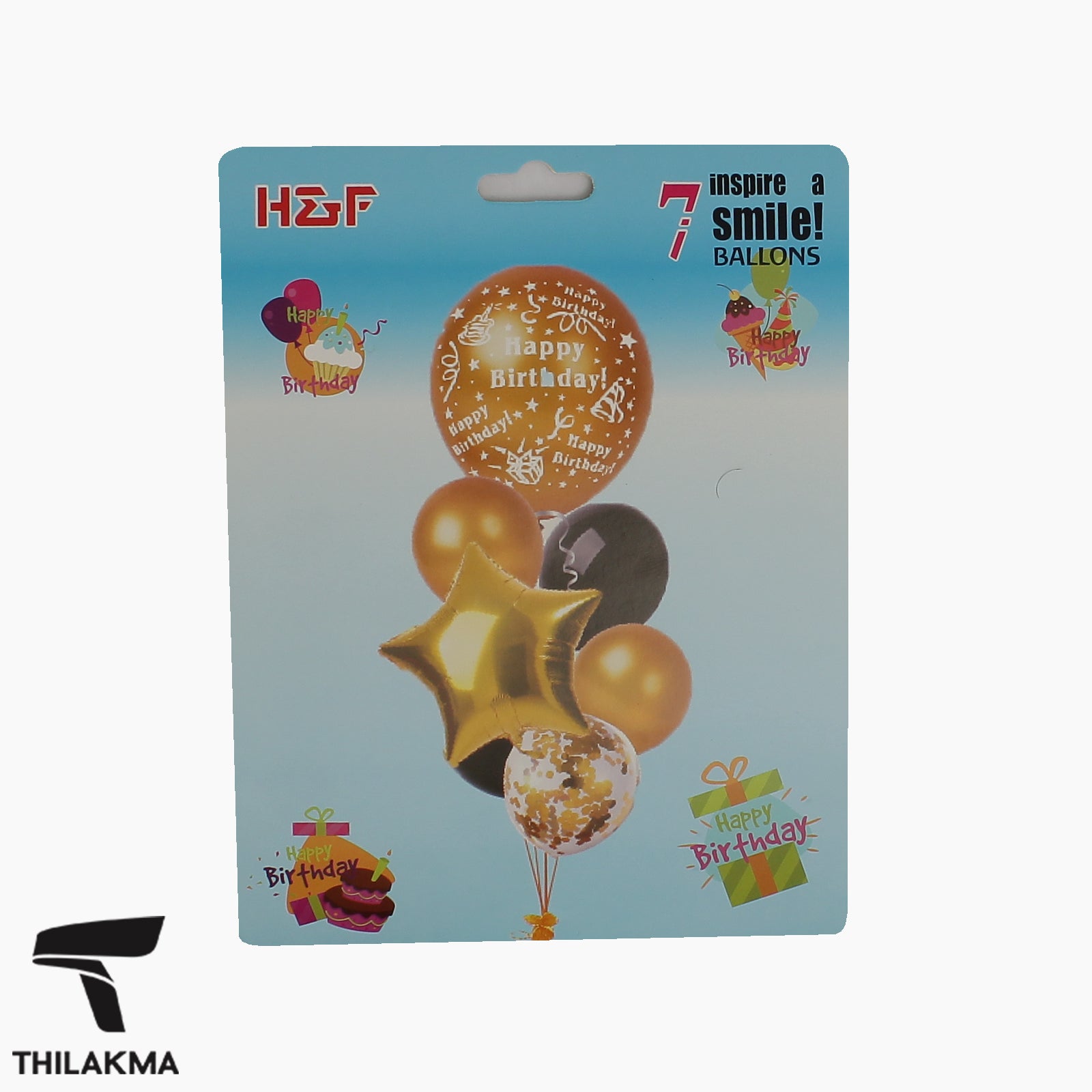 Happy Birthday Balloon Set - 7Pcs