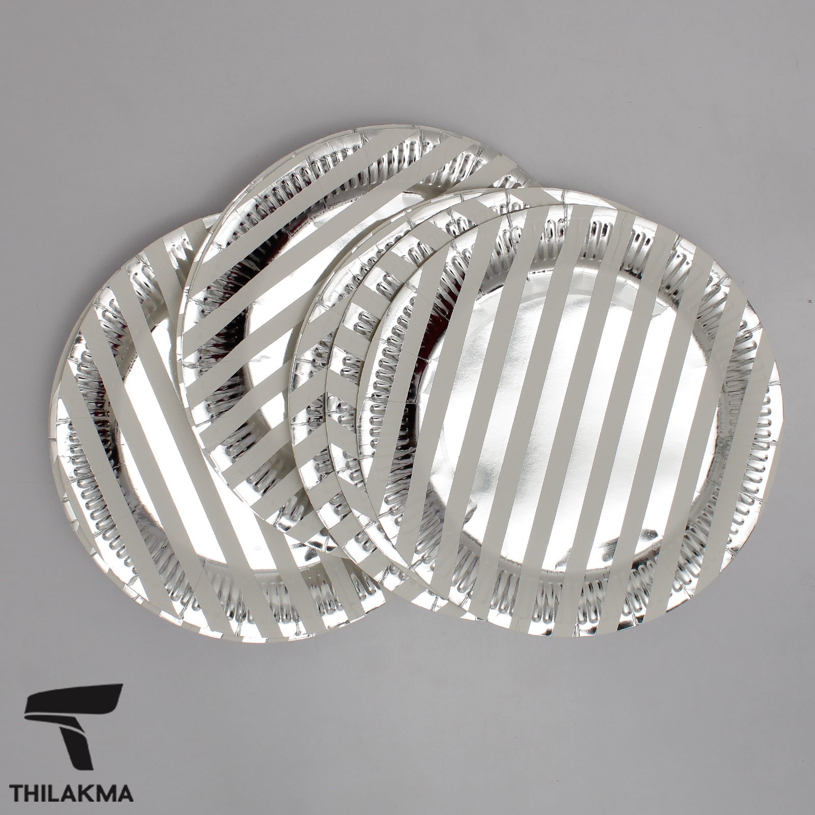 Stripe Party Paper Plate - 10Pcs