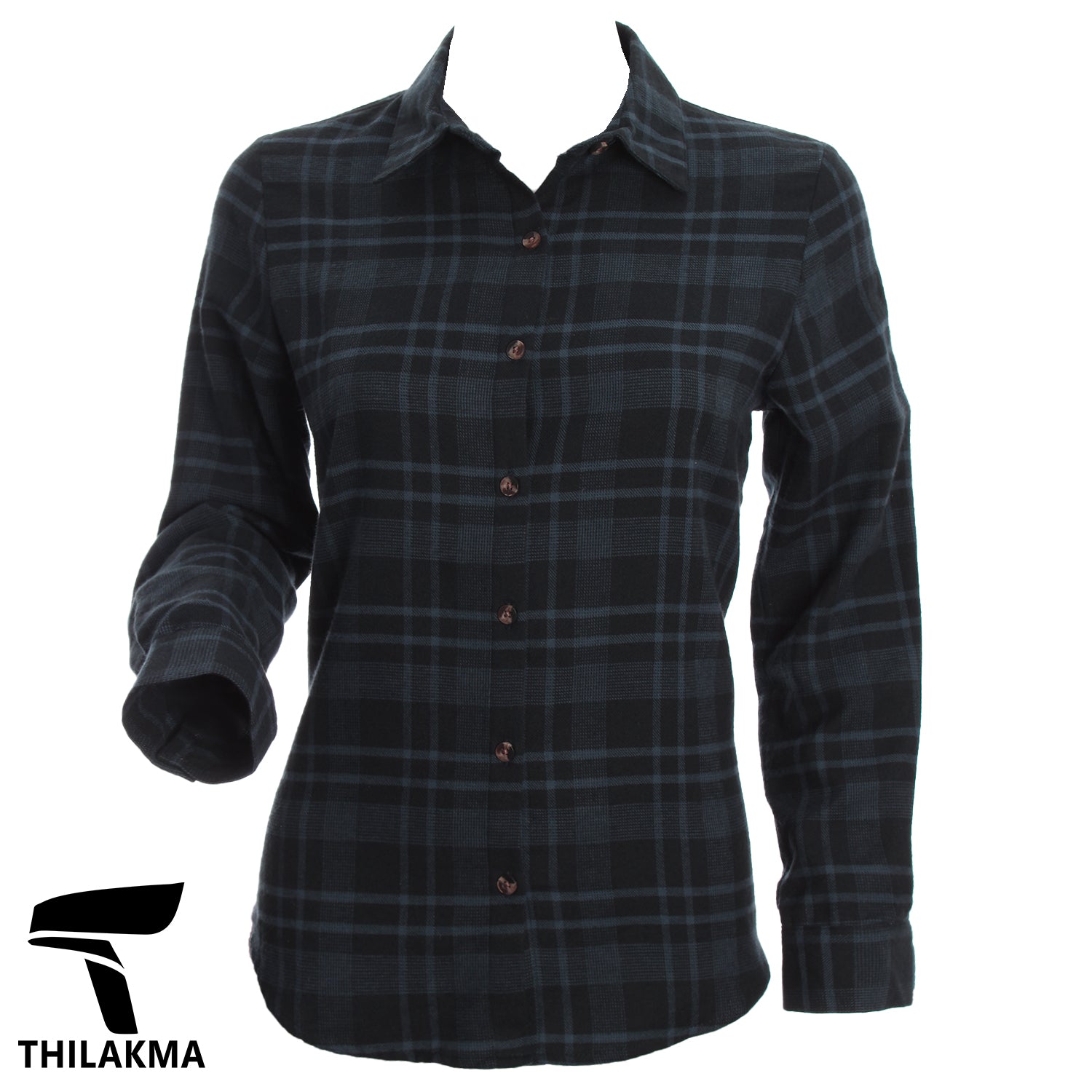 Ladies Check Shirt / Button Up Formal Top