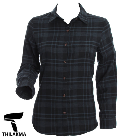 Ladies Check Shirt / Button Up Formal Top