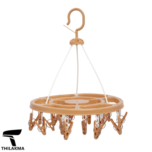Plastic Cloth Hanger with 18 Cloth Pegs