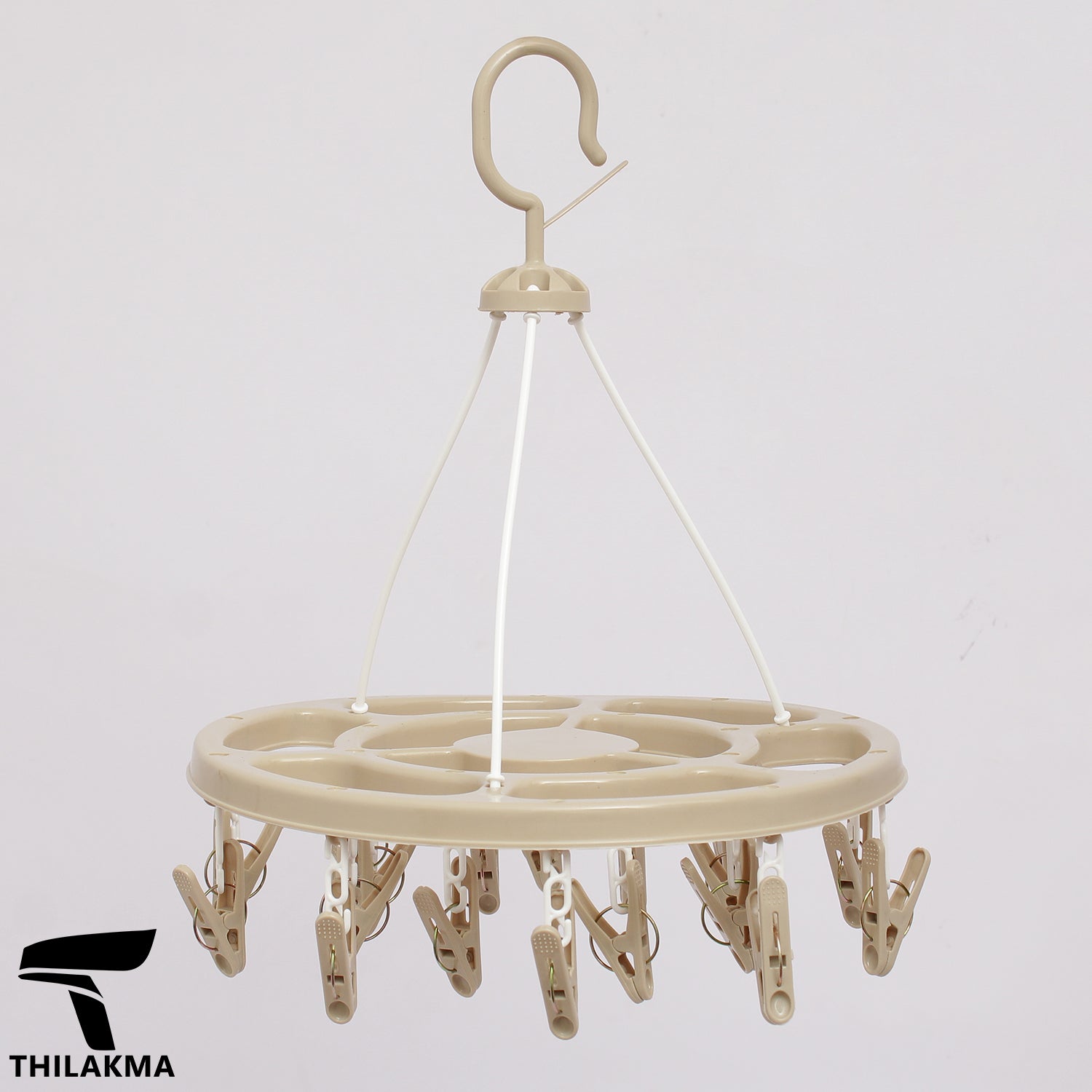 Plastic Cloth Hanger with 18 Cloth Pegs