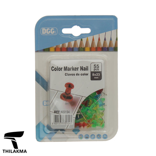 Colour Push Pins - 8*23MM/55Pcs