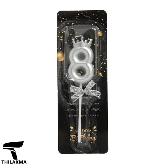 Shiny Number Candle - 08