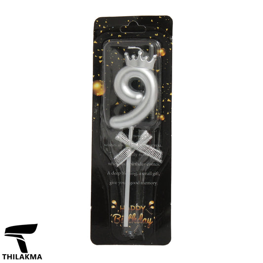 Shiny Number Candle - 09