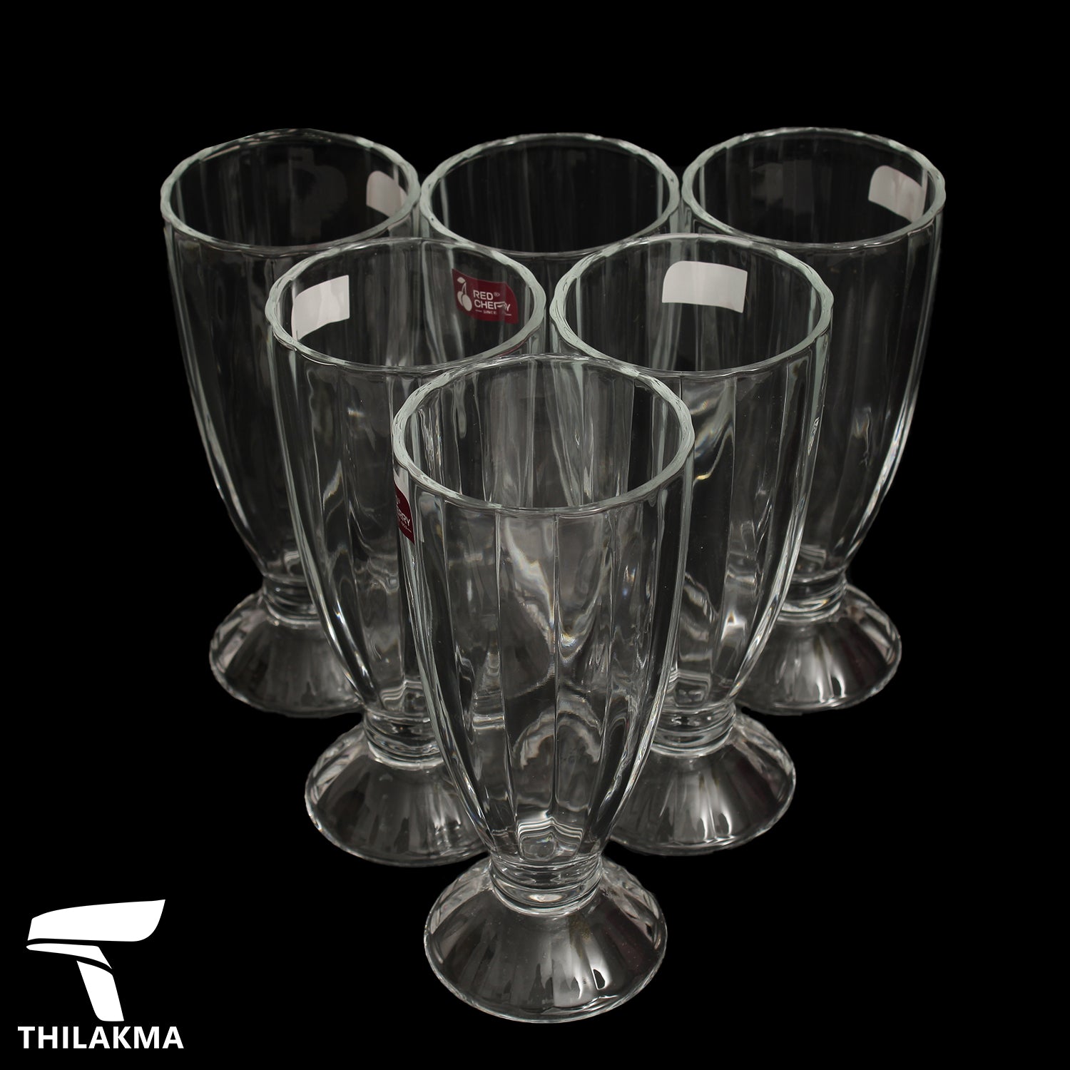 Glass Dessert Cup Set / Sundae Glass Cups - 6Pcs