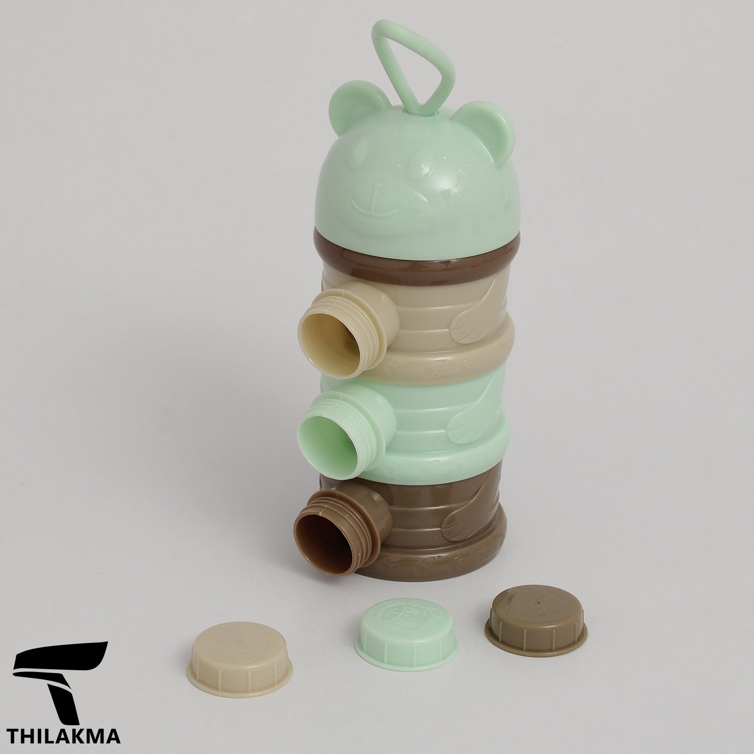 Portable Baby Milk Powder Storage Container - 3 Layers