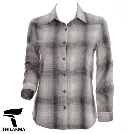 Ladies Check Shirt / Button Up Formal Top