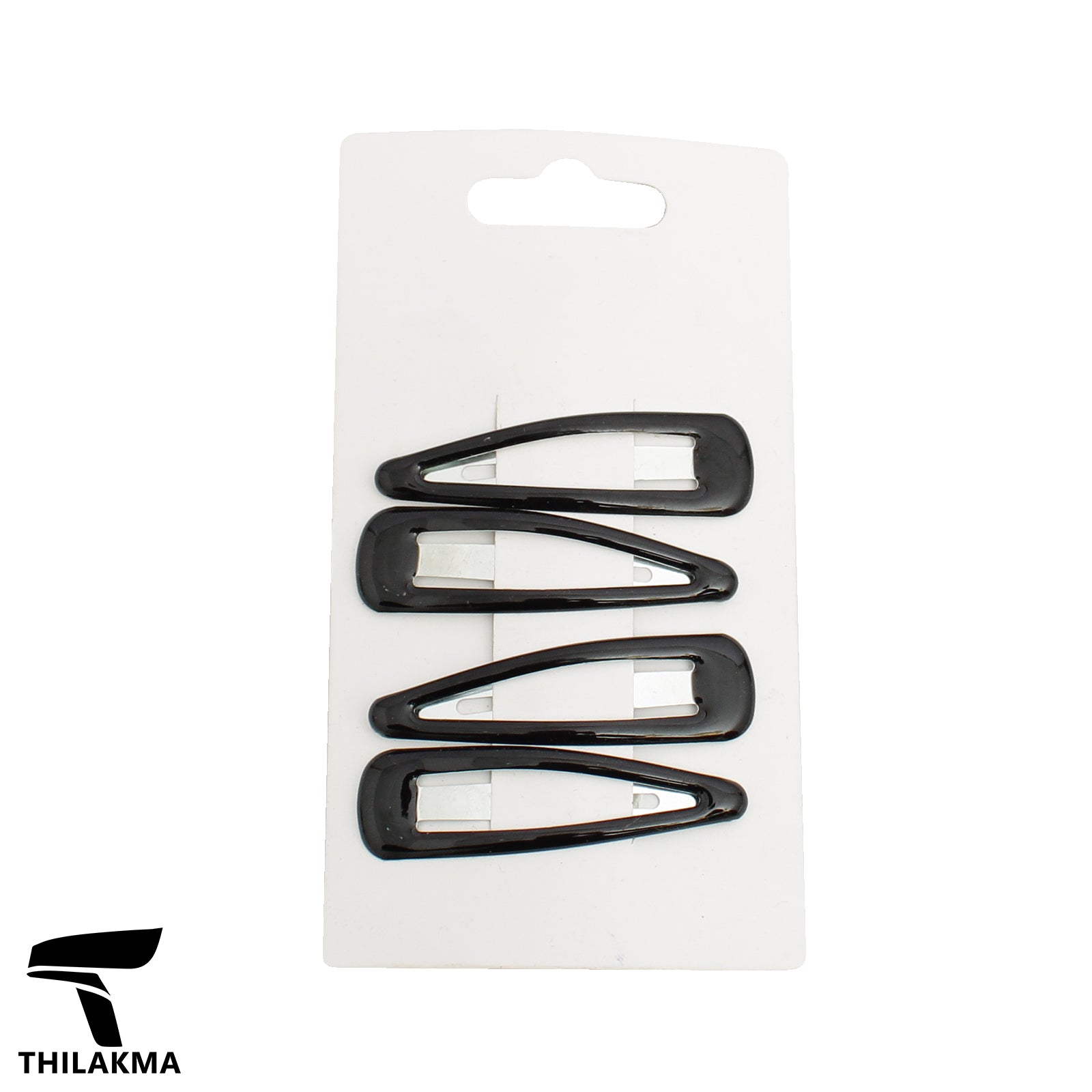 Black Hair Clips - 4 pcs