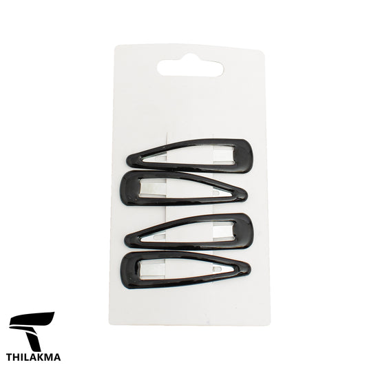 Black Hair Clips - 4 pcs
