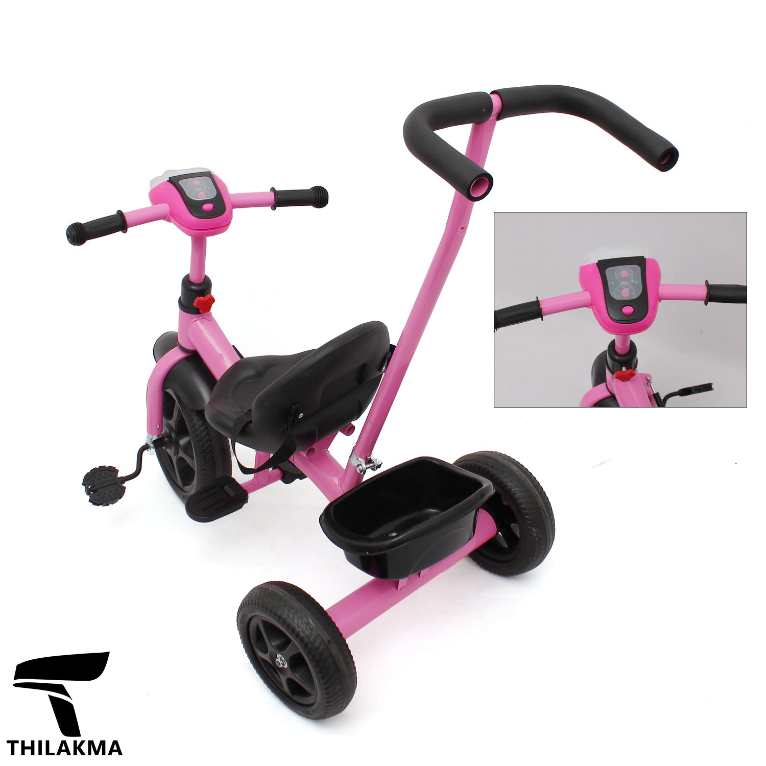 Tricycle with Parent Push Handle