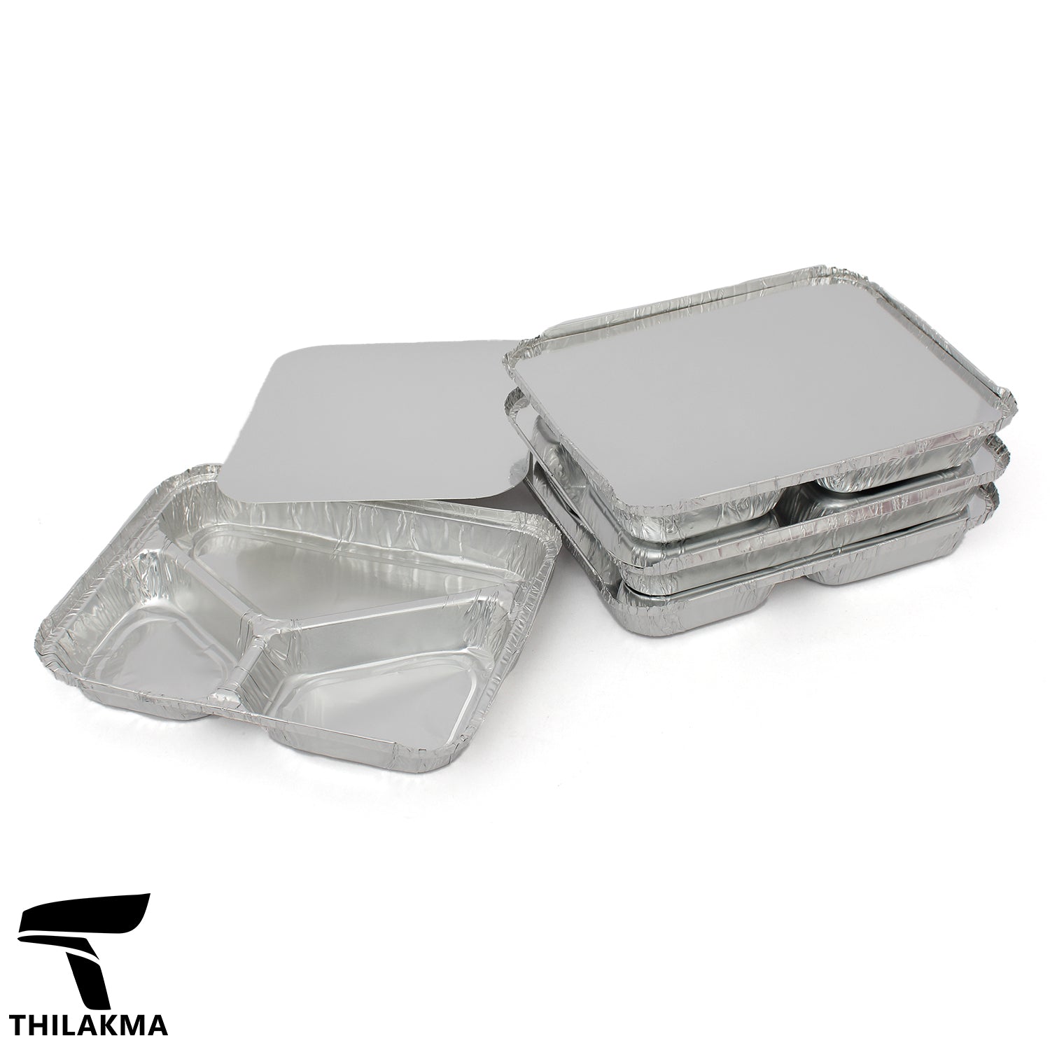 Aluminium Foil Containers with Lids - 4 pcs
