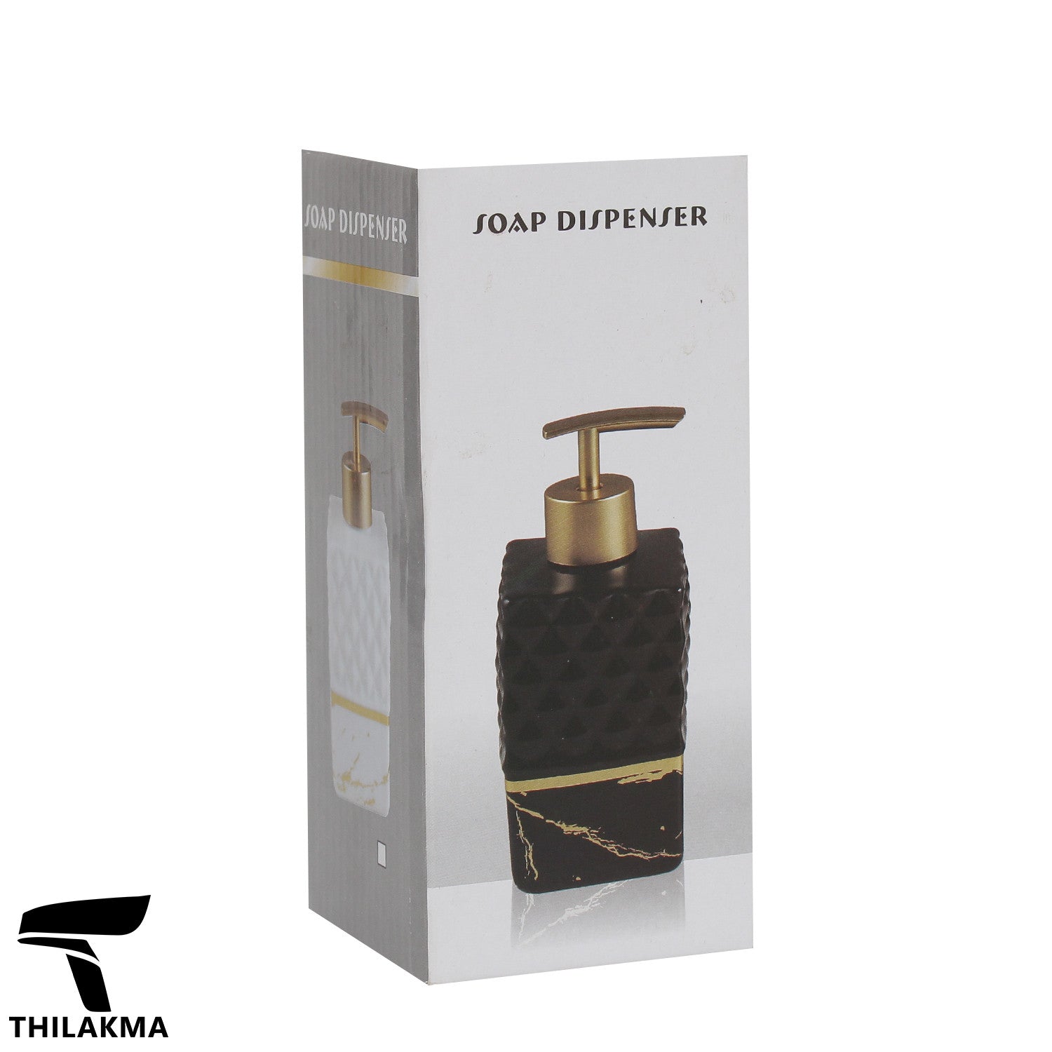 Square Shape Textured Soap Dispenser - 400ML