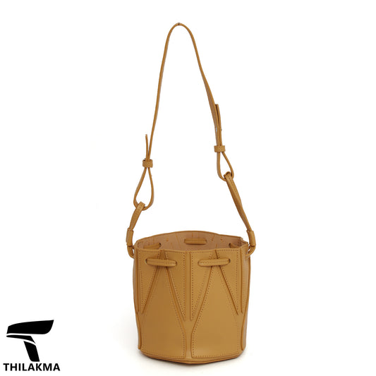 Stylish Solid Color Bucket Bag
