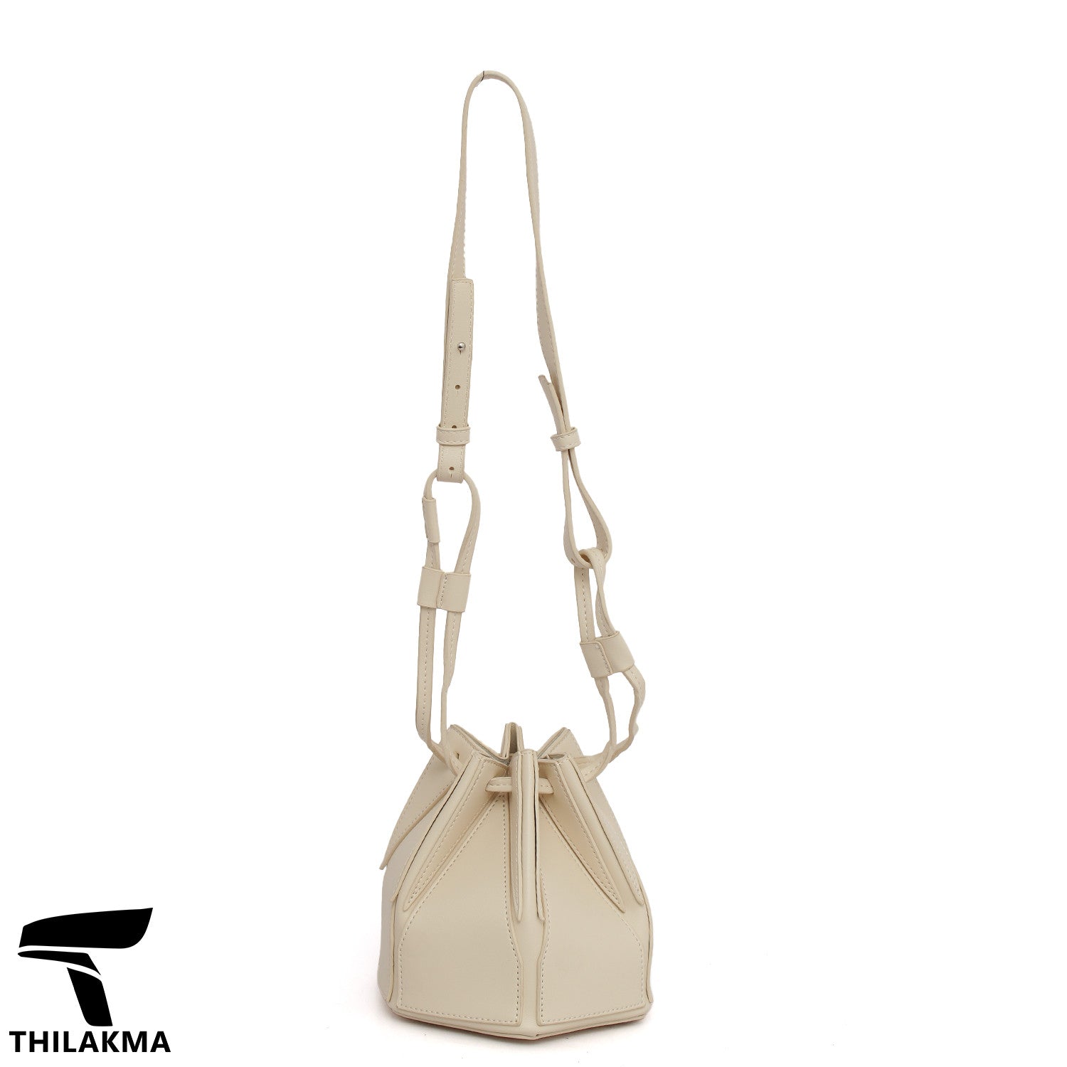 Stylish Solid Color Bucket Bag