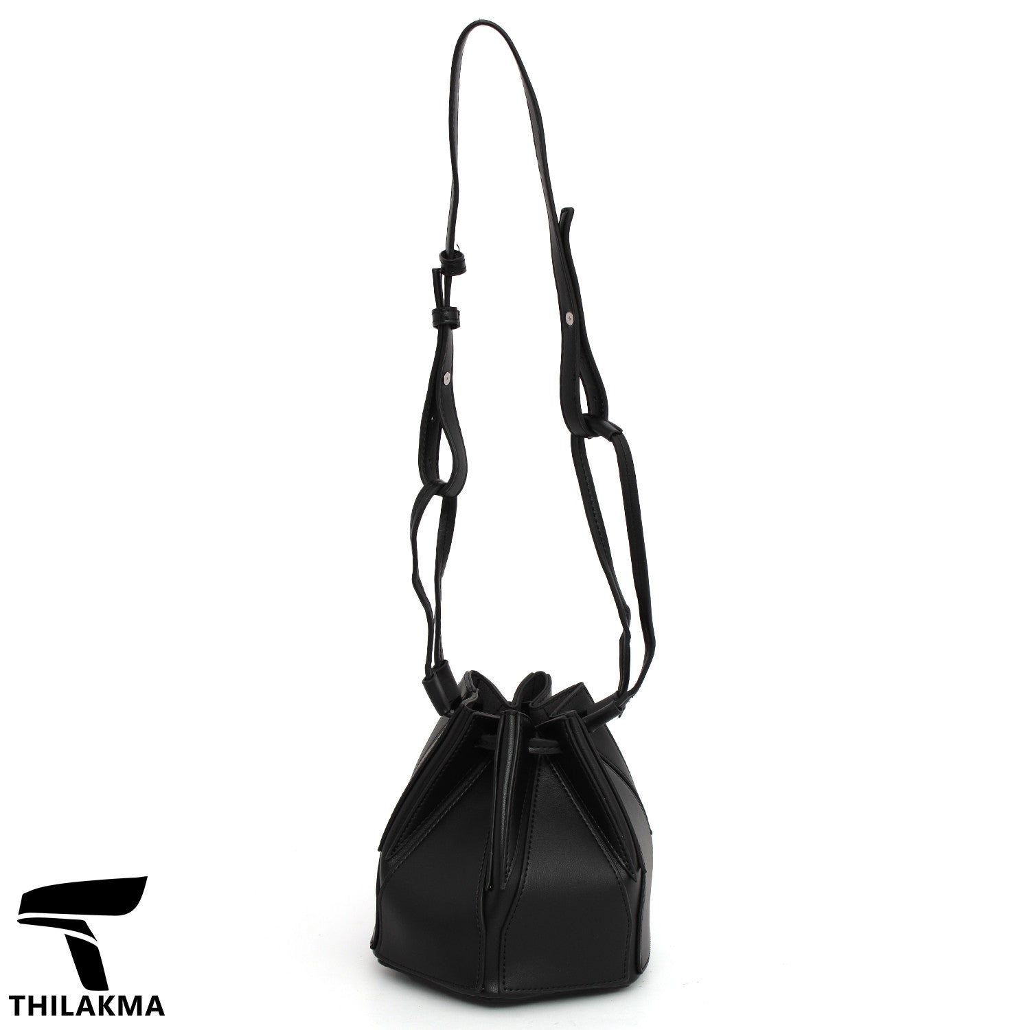 Stylish Solid Color Bucket Bag