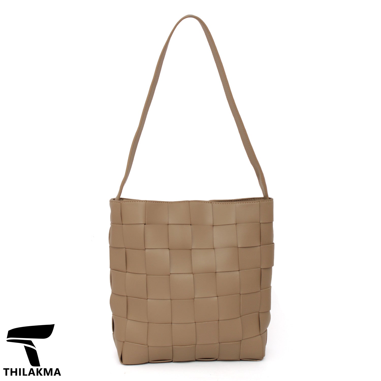 Stylish Woven Shoulder Bag with Pouch