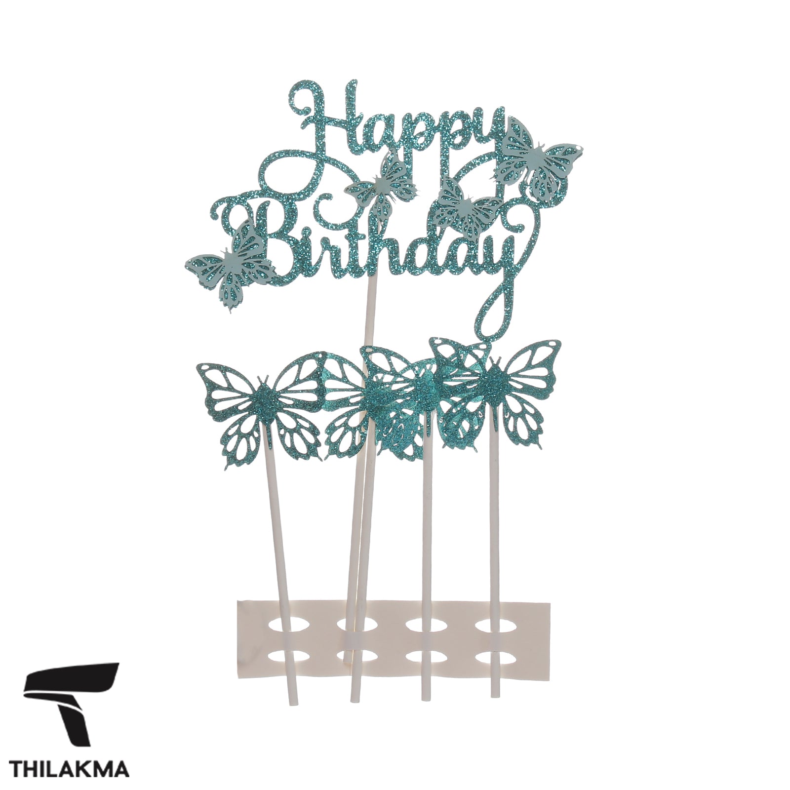 Butterfly Happy Birthday Toppers - 5Pcs