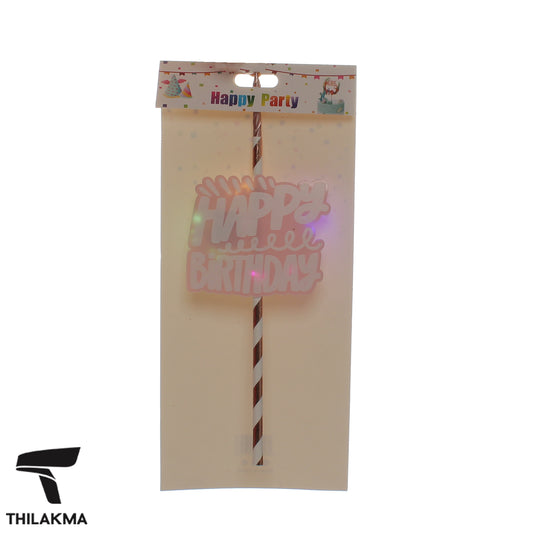 Light Up Birthday Cake Candle & Topper