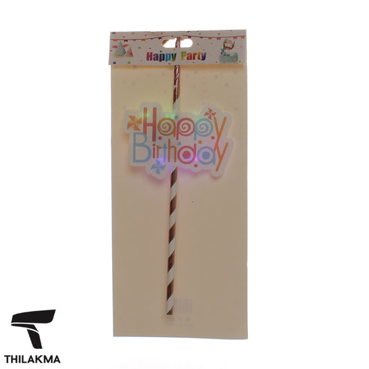 Light Up Birthday Cake Candle & Topper