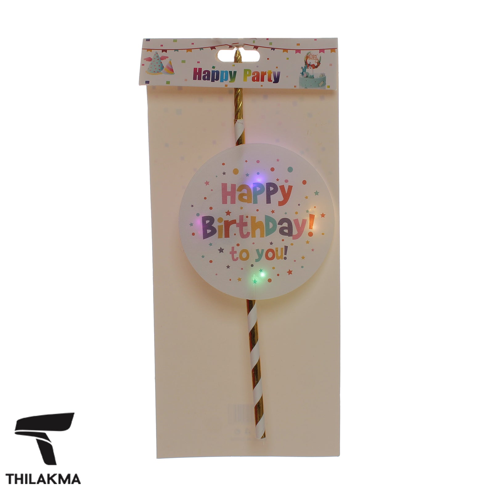 Light Up Birthday Cake Candle & Topper