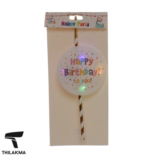 Light Up Birthday Cake Candle & Topper