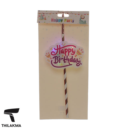 Light Up Birthday Cake Candle & Topper